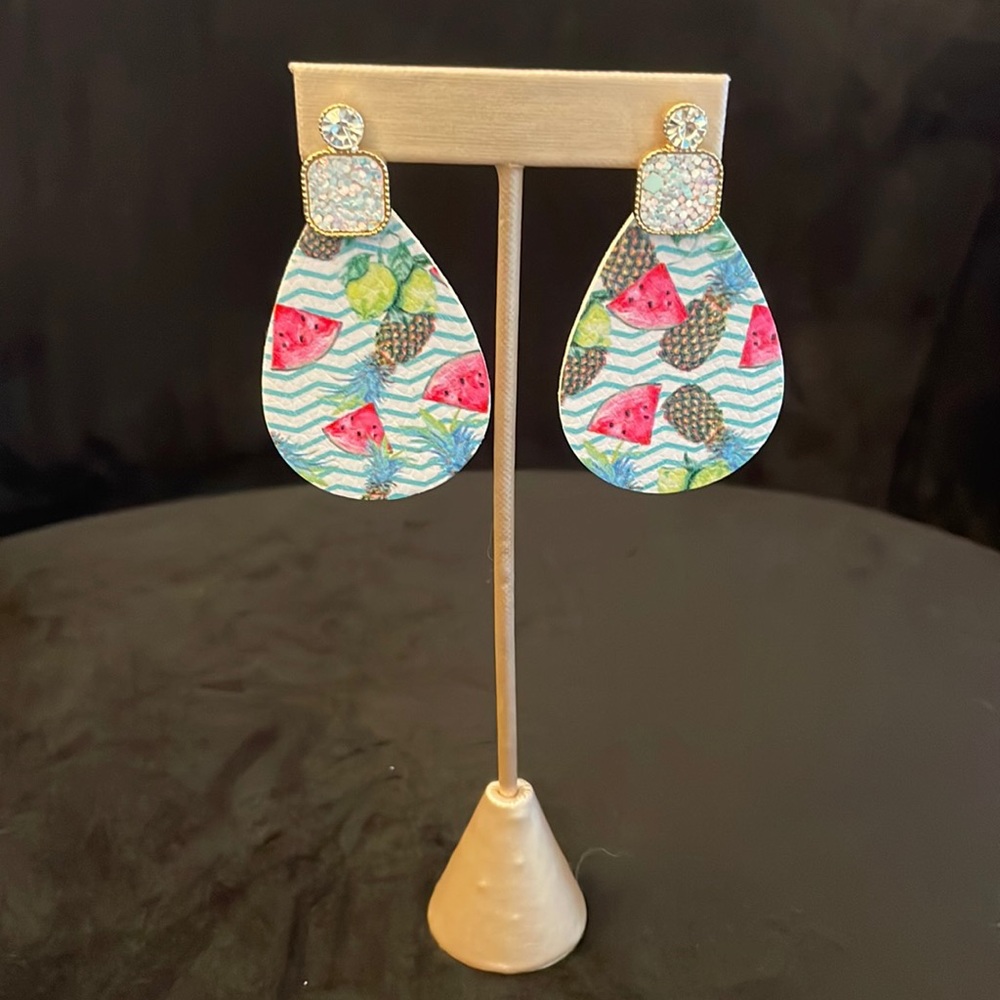 Brand new fun, fruity dangly earrings; 2.5 inches long